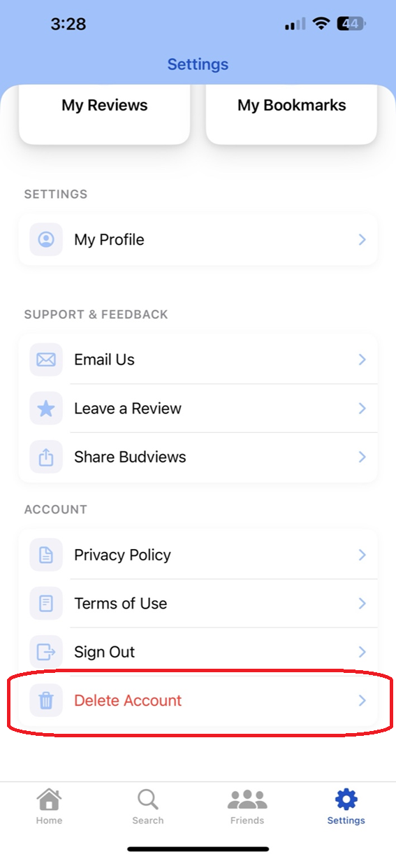 Placeholder screenshot: delete account confirmation